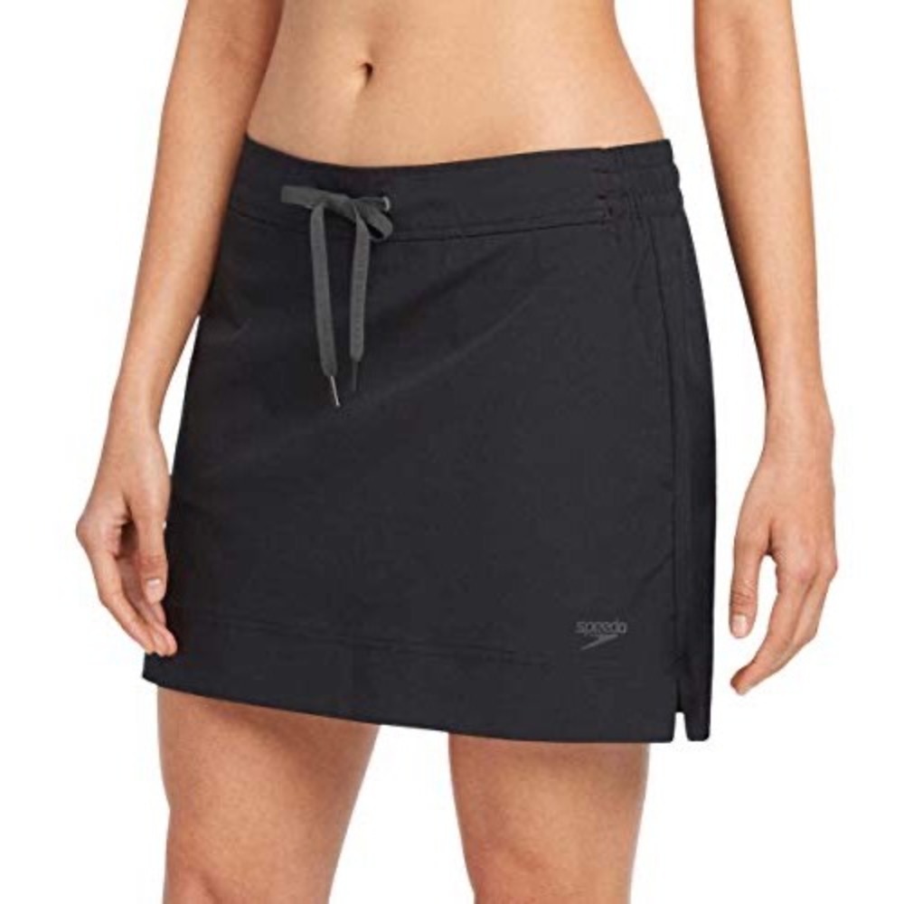 890.Speedo Women's Black Swim Skort Quick Dry Stretch Beach Pool Size XXL Active